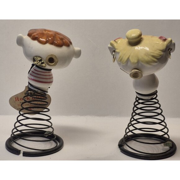 Holt Howard Rock 'n Roll Salt & Pepper Shakers w/ Original Sticker 1959 Kitsch - Picture 4 of 13